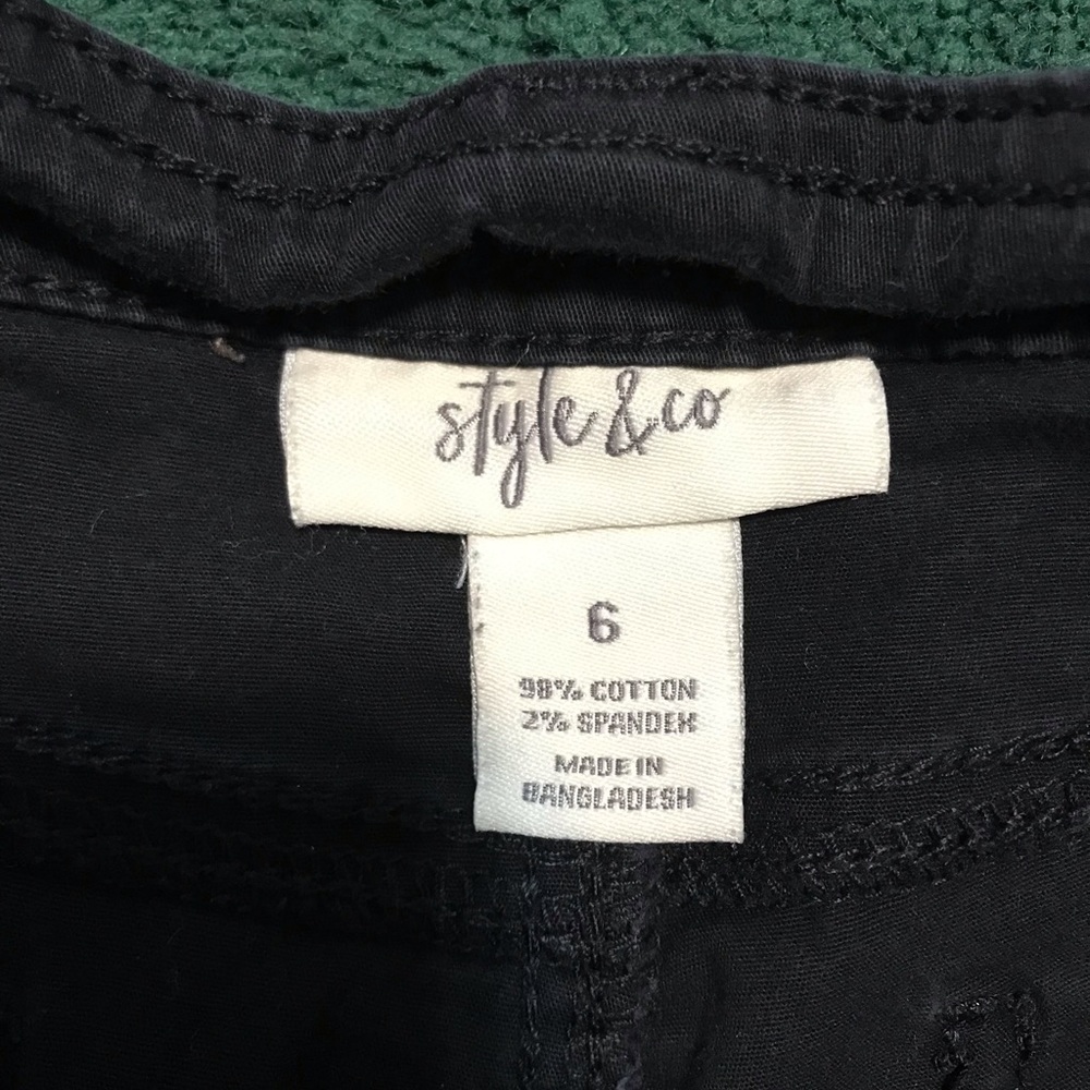 Style & Co Black Shorts - Picture 2 of 3